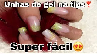 Alongamento de unha na tips , fácil e rápido.