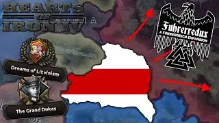 Trying to form Belarus-Lithuania in Führerredux | Hearts of Iron IV