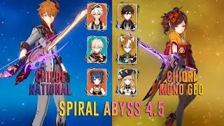 C0 Childe National & C1 Chiori Mono Geo | Spiral Abyss 4.5 Floor 12