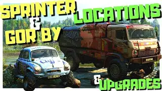 Simple Guide to LOCATIONS & UPGRADES - Azov Sprinter 43-191 & Gor By 4 - Phase 7 - SnowRunner How To