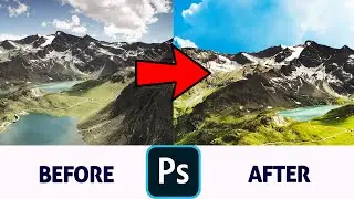 How to Change Cloud with Mask Layer & Brush Tool - PhotoshopTutorial # 34 (Beginner to Pro)