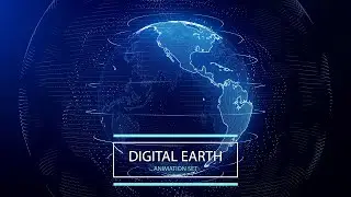 Futuristic high-quality digital Earth seamless looping animation set (After Effects + Stardust)