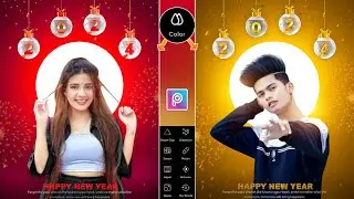 Happy new year photo editing 2024 | Picsart new year photo editing | New year 2024 photo editing