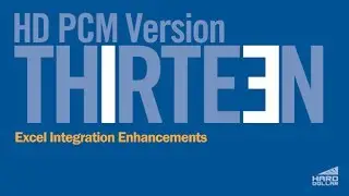 HD PCM V13: Excel Integration Enhancements