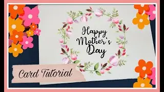 Mother's Day Water Colour Card Tutorial | Thank You Card #mothersday #watercolour