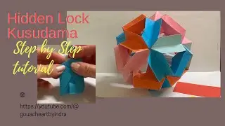@gouacheartbyindra How to craft Hidden Lock Kusudama / Tutorial/Paper craft