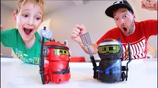 Father & Son EPIC BATTLE ROBOTS! / Ninja Bots