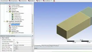 3D Conduction Using Ansys Workbench — Transient Solution