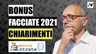 BONUS FACCIATE 2021 - Chiarimenti dell'Agenzia delle Entrate.