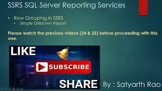 26 SSRS - Drilldown Report in SSRS (SQL Server Reporting Services)