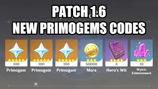 PATCH 1.6 NEW PRIMOGEMS CODES - GENSHIN IMPACT