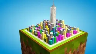 Minecraft short animation - Bouncing City by Cero