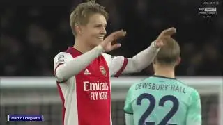 Ødegaard vs Leicester - At the Emirates last season (2021-2022)