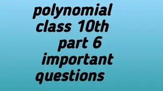 polynomial class 10th