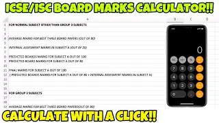 ICSE/ISC BOARD MARKS CALCULATOR! HOW TO EASILY CALCULATE YOUR ICSE/ISC BOARD EXAM MARKS WITH A CLICK