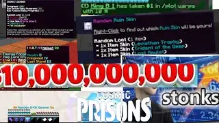 Minecraft Prisons Pulling Over 10 Billion Dollars Worth of Stuff+ Plot Top #1