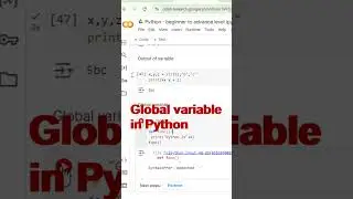 Global vs Local Variables in Python: Explained in 60 Seconds! #pythonvariables #pythoninhindi
