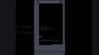 restaurant order system python code chatgpt 
