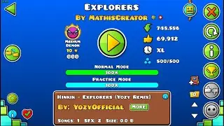 Geometry Dash 2.2 [Explorers 100% With Coins By @SwitchStepGD & @MATHIcreatorGD]