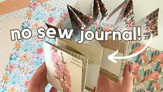 How to make a no-sew journal from ONE sheet of scrapbook paper