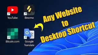 How to Create Website Shortcut on Desktop ( YouTube | Google Translate | Facebook  )