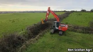 Hedge Cutting ~ Hitachi Zaxis 130 & McConnell Hedge Cutter