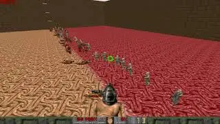 Doom infighting 25 chaingunner vs 25 chaingun marine