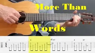 More Than Words - Extreme - Fingerstyle guitar with tabs