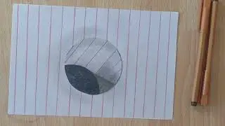 easy 3d drawing on paper Beginners 