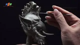 clay sculpture, mutant monster head, clay monster | Thân ích Official