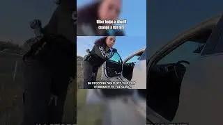 This biker changed a sheriff's tyre 👮‍♀️🛞 (Via: 