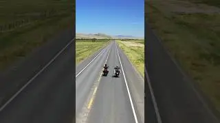 Motorcycle couple exploring Montana #advlife #hdpanamerica #adv