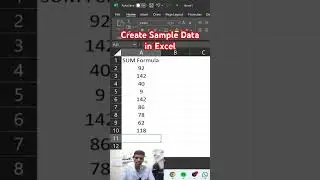 How to create Sample Data in Excel #shorts #excelvba #excel #algorithmictrading #finance