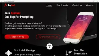 adobe XD tutorials   professional App landing page UI design