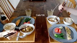 Daily life vlog, home cooking, salmon meunière, salmon dishes, eating out and shopping