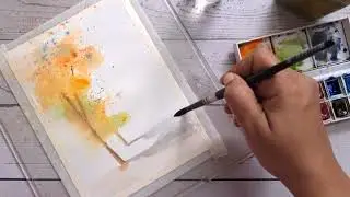 Easy and fun watercolor autumn season painting for beginners.