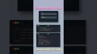 Floating Label in CSS HTML mR Codding 