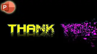 Particles Text Effect Animation Thank you Slide In PowerPoint