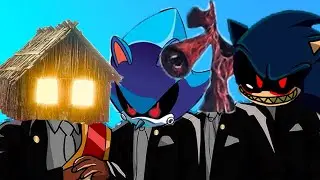 House Head.EXE & Siren Head.EXE & Sonic.EXE & Metal Sonic.EXE - Cover Dance Coffin Dance