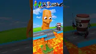 Weird Italian Characters vs Lava Challenge – BeamNG Drive