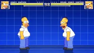 MUGEN Fight | Homer Simpson (Me) VS Drunk Homer Simpson