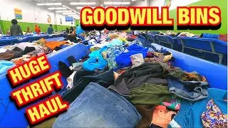 Thrift With Me Goodwill Bins HUGE 135 lb Haul