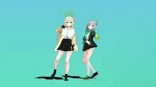 Blue Archive : Izayoi Nonomi & Sunaookami Shiroko ~ Just Dance [MMD]