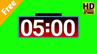 5 Minute Countdown Green Screen ।। No Copyright 