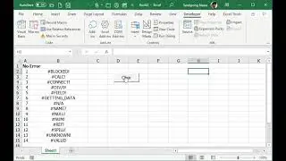Excel 365 Error Types