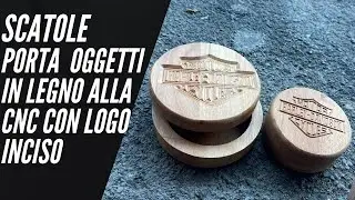 Scatole porta oggetti in legno alla CNC con logo Harley Davidson inciso.