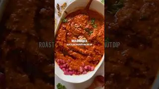 Muhammara! Syrian Roasted Red Pepper & Walnut Dip🌶️