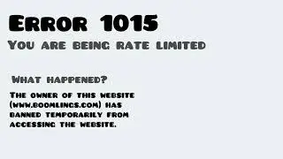 Error 1015. You are being rate limited.