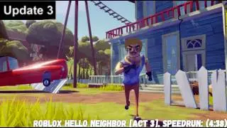 Roblox Hello, NEIGHBOR (Act 3 New Update)  SPEEDRUN [