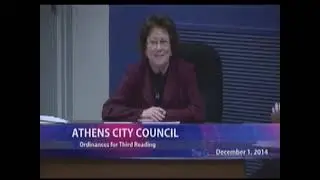 Athens City Council - December 1, 2014
